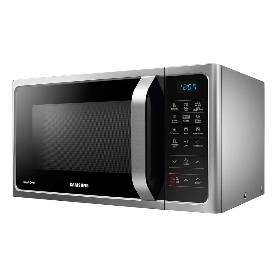 Samsung MC28H5033CSIM 28L Convection Microwave Oven | Ceramic Enamel Cavity | Silver Finish | Deodorization Mode | 2100W Convection
