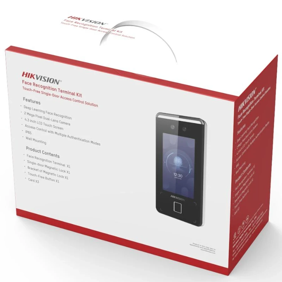 Hikvision Touch-Free Face & Fingerprint Kit | 280kg Magnetic Lock | IP65 Weatherproof | DS-KAS541