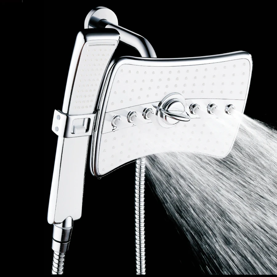 TOYO RS-8356 ABS Rain Shower Head - Special Curved Design with Dual 2-Function Flow (Rainfall + Mist)