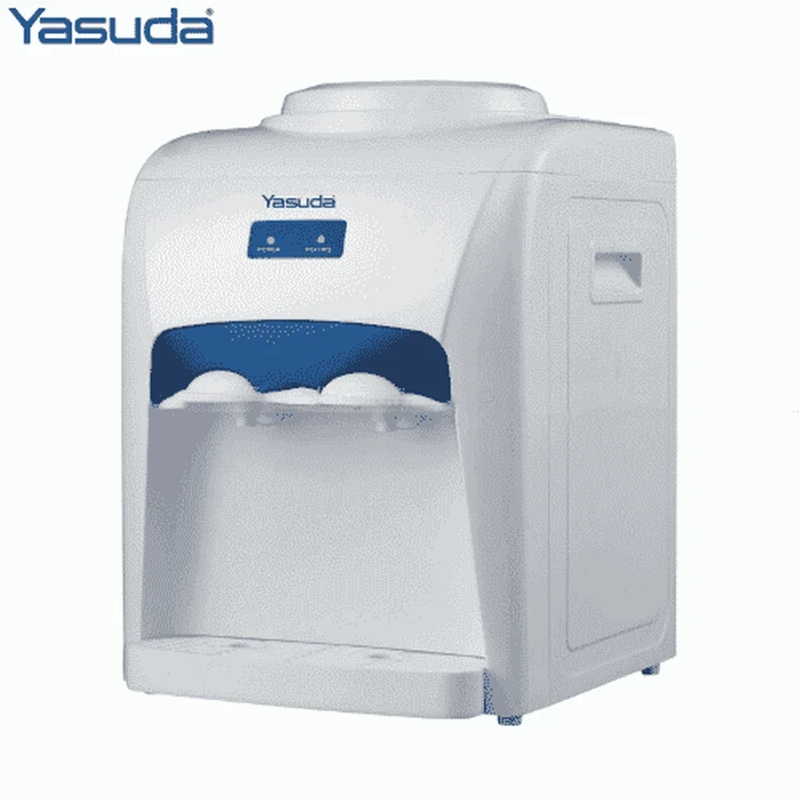 Yasuda YS-HN18T Table Top Water Dispenser - Hot and Normal Output, 500W Heating, Safety Thermostat, and LED Indicator (White with Blue)