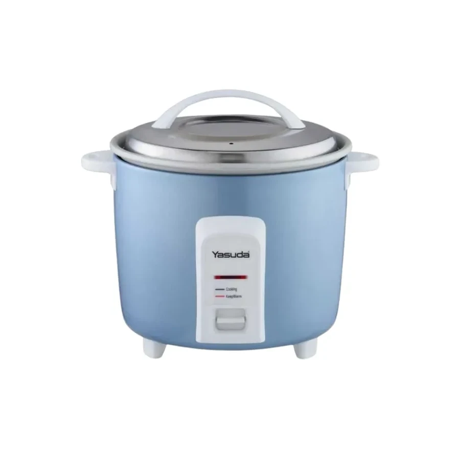 Yasuda YS-2200P Automatic Drum Rice Cooker | 2.2L Capacity | Japanese Ferro Technology | Non-Stick Anodized Pan | Light Blue