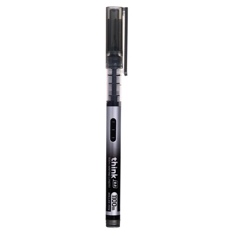 Deli Ultra-Long 1100M Writing Roller Gel Pen | 0.5mm Needle Tip | Black / Blue Ink | EQ300