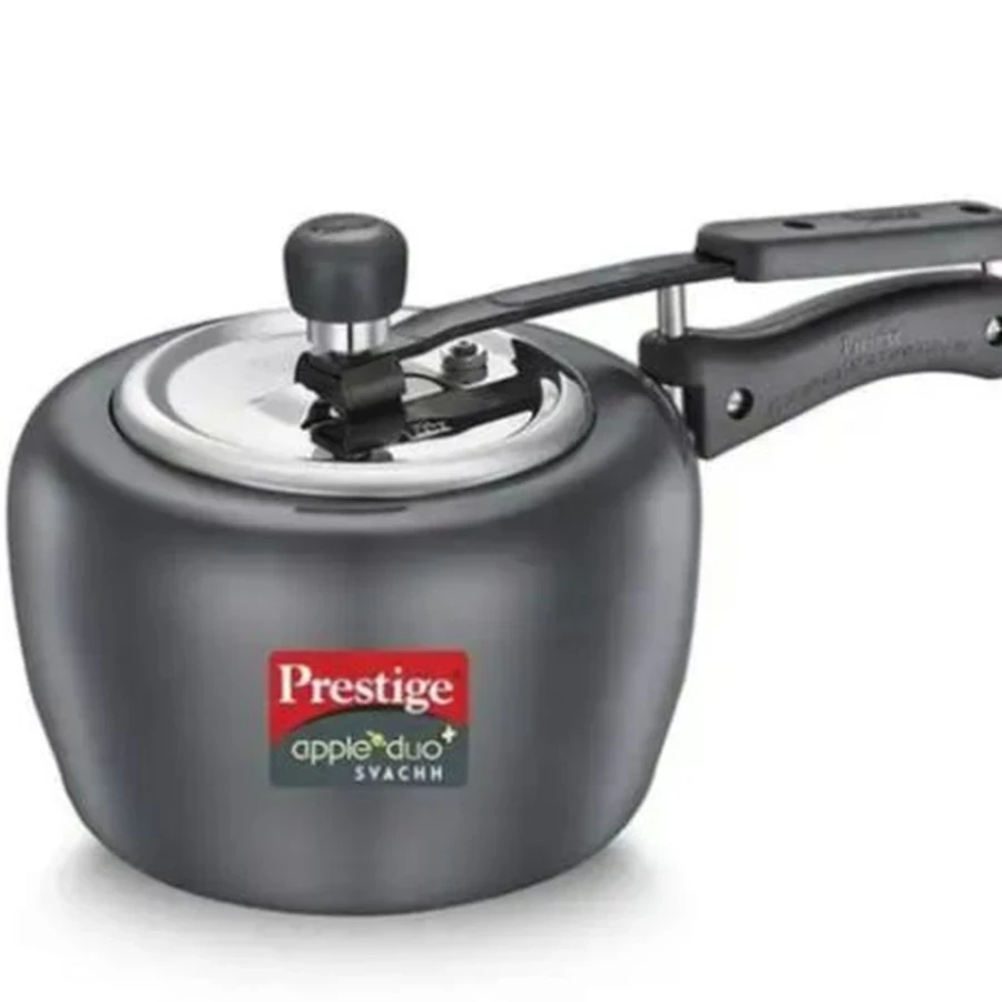 Prestige 20263 Apple Svachh Duo HA Pressure Cooker | 3 Litres | Hard Anodized Body | Unique Deep Lid | Gas & Induction Compatible