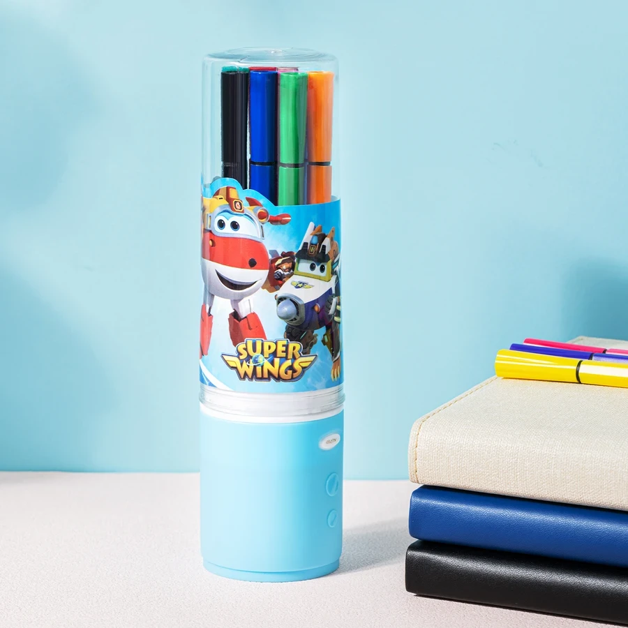 Deli 24-Color Super Washable Felt Tip Markers | Ergonomic Grip & Ventilated Safety Caps | EC150-24