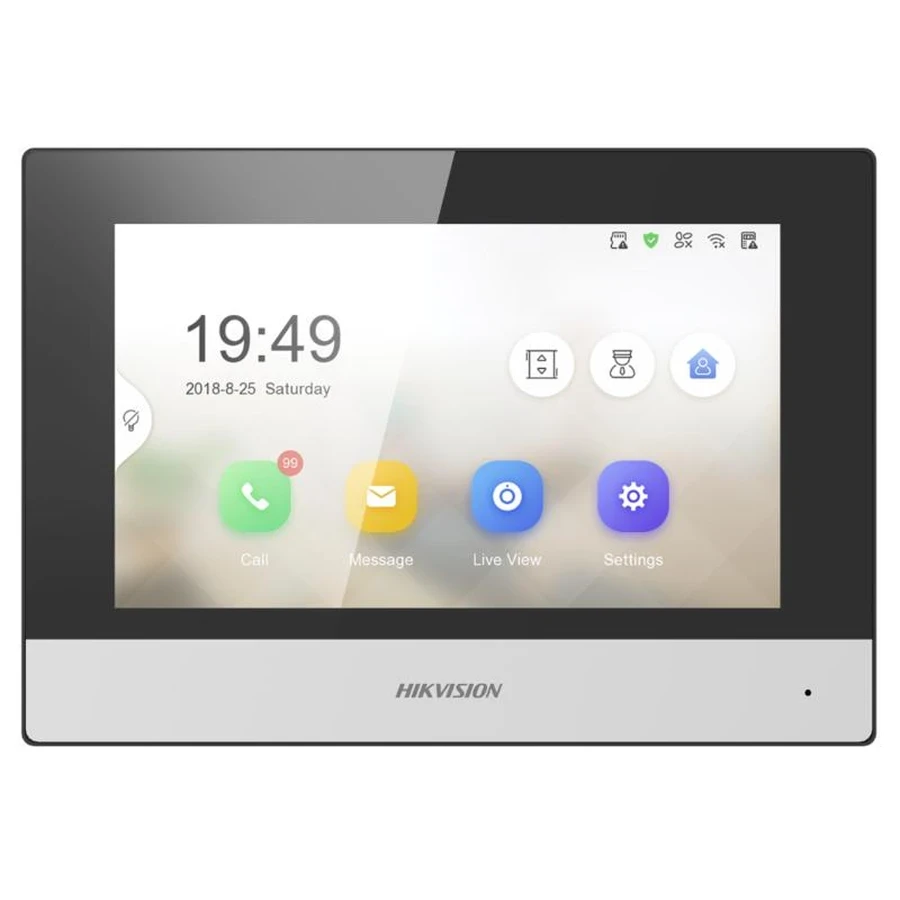 Hikvision 7-Inch IP Touchscreen Indoor Station | Wi-Fi & PoE Support | Hik-Connect Mobile Control | DS-KH6320-WTE1