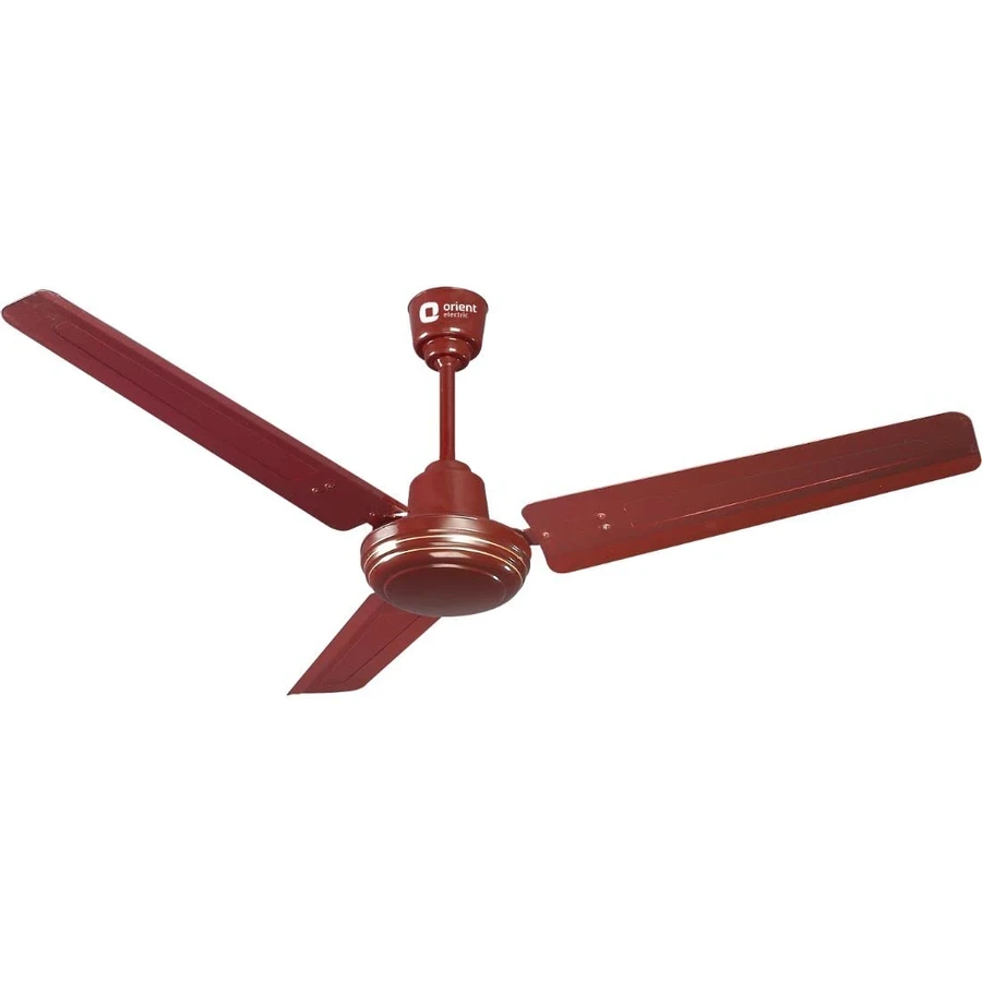 Orient New Breeze Base Ceiling Fan 900mm | 38W Energy Efficient | 400 RPM | 140 CMM Airflow | Brown & White