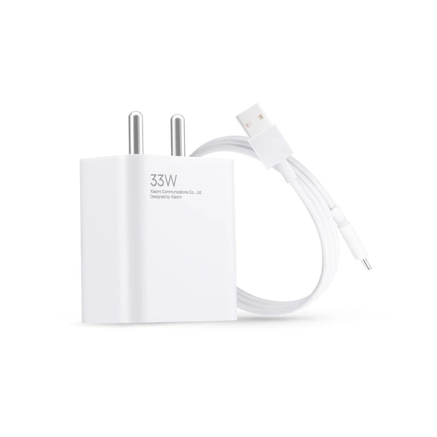 Mi 33W Sonic Charger 2.0 Combo MDY-11-EL - Fast Charging Adapter with 100cm Type C Cable, Safety Protection (White)