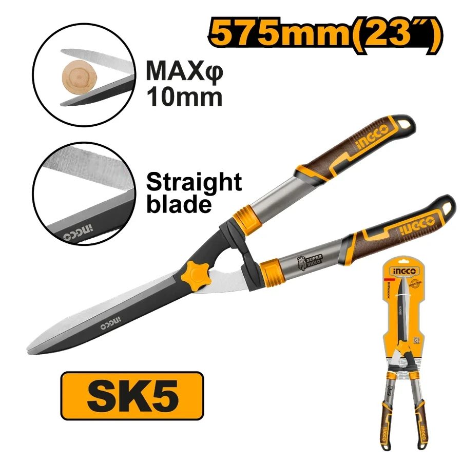 INGCO 23" Professional Hedge Shear | SK5 Steel | Teflon Coated | HHS6001