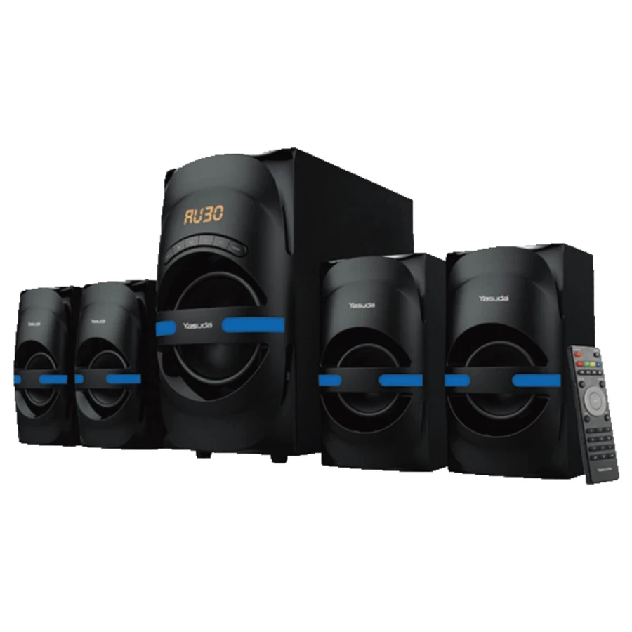 Yasuda YS-4086MT 4.1 CH Bluetooth Speaker System - 59W RMS Output, Remote Control, and FM/USB/SD Card Playback