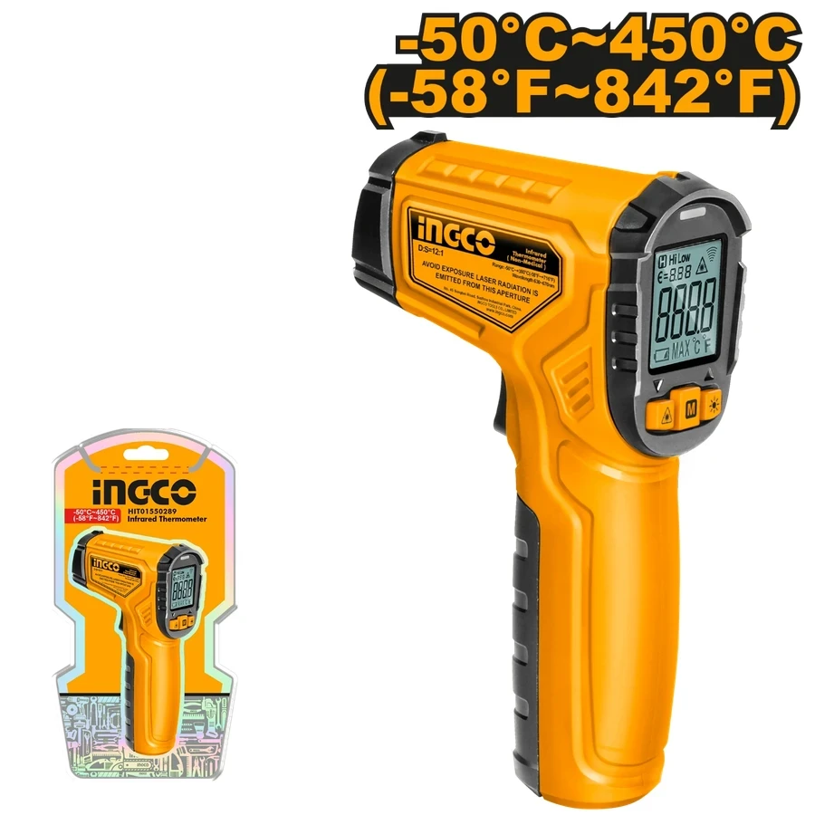 INGCO Non-Contact Infrared Thermometer | -50°C to 450°C | HIT0155028
