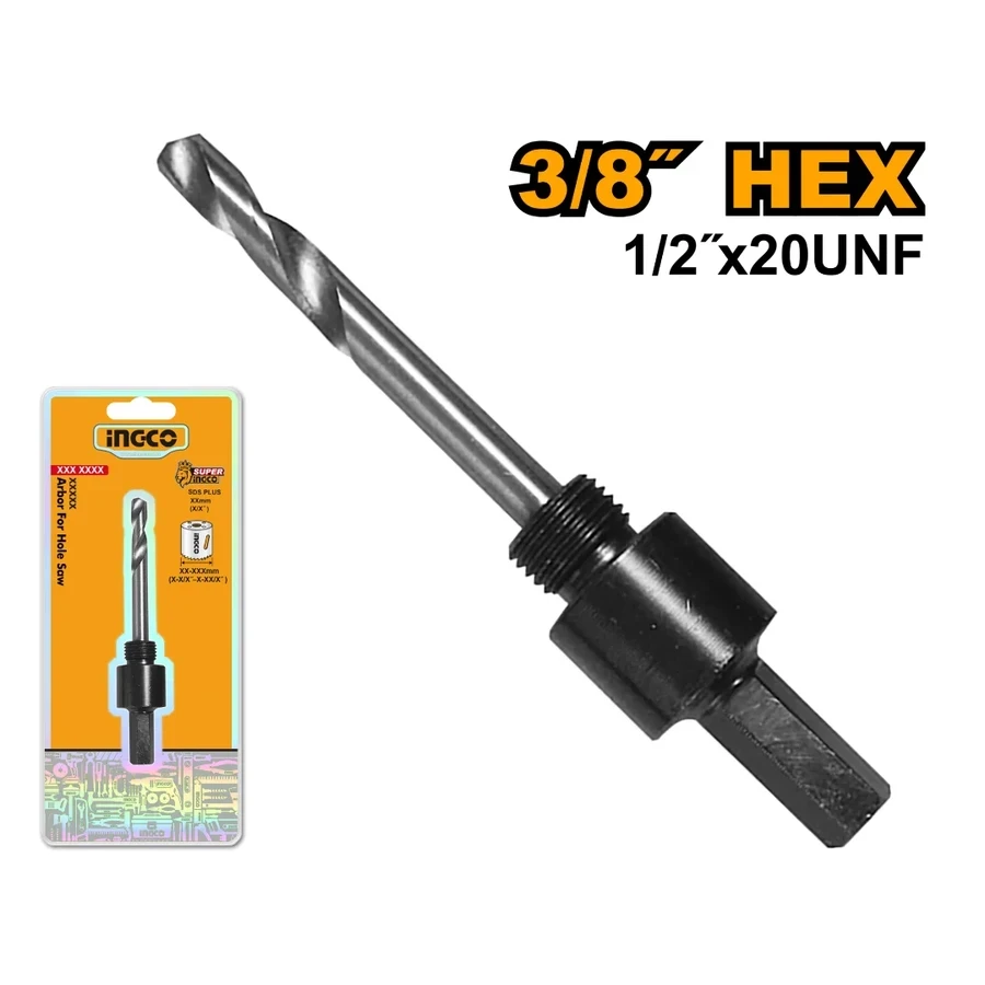 Hole Saw Arbor | HSA01 | 3/8" Hex Shank