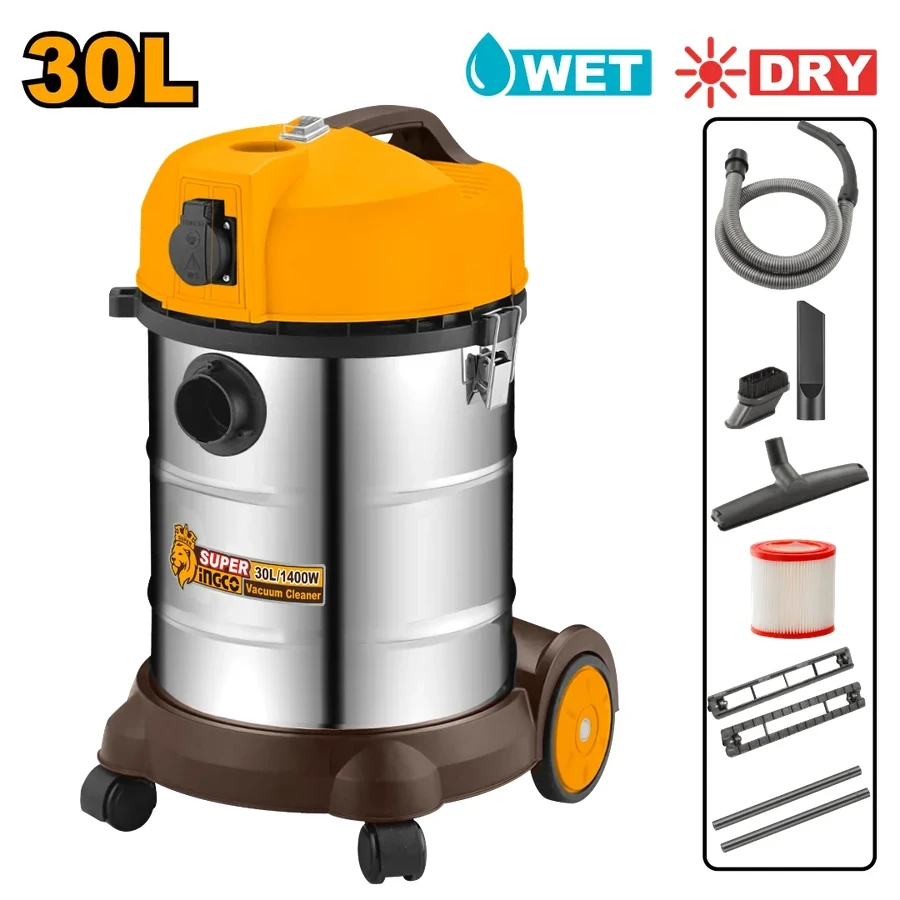 Professional Wet and Dry Stainless Steel Vacuum Cleaner | VC14301 | 30L Industrial Series