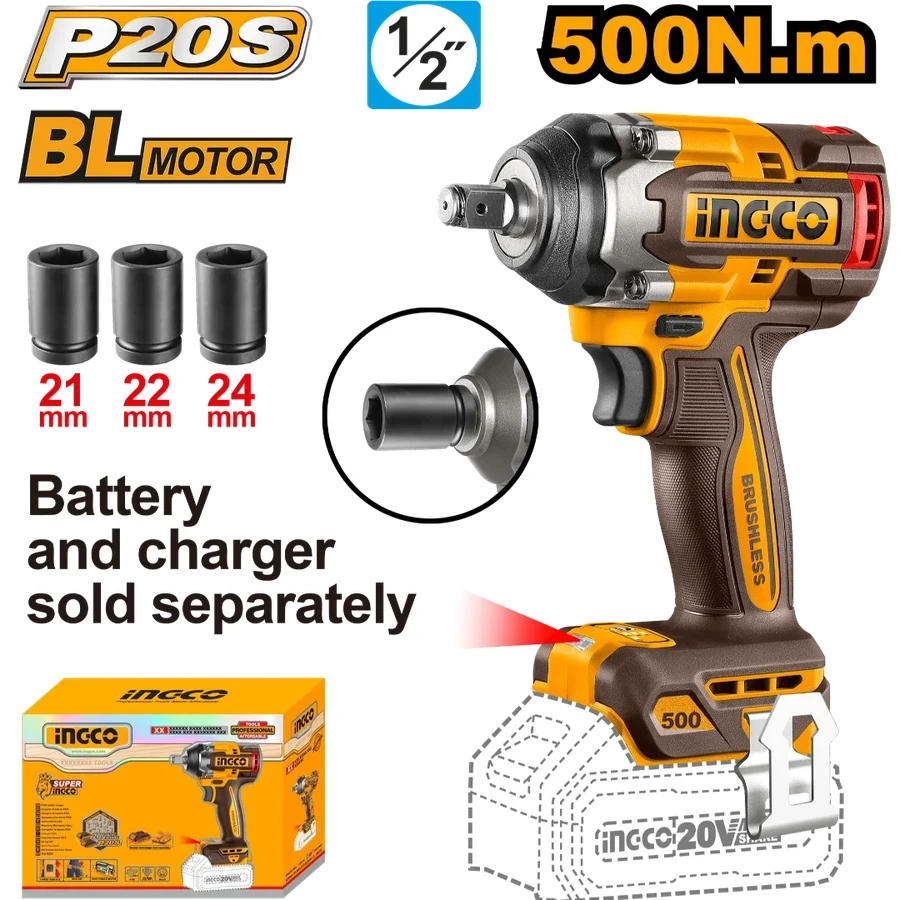 Cordless Impact Wrench | CIWLI20501 | 20V Max | 650Nm High-Torque (Unit Only)