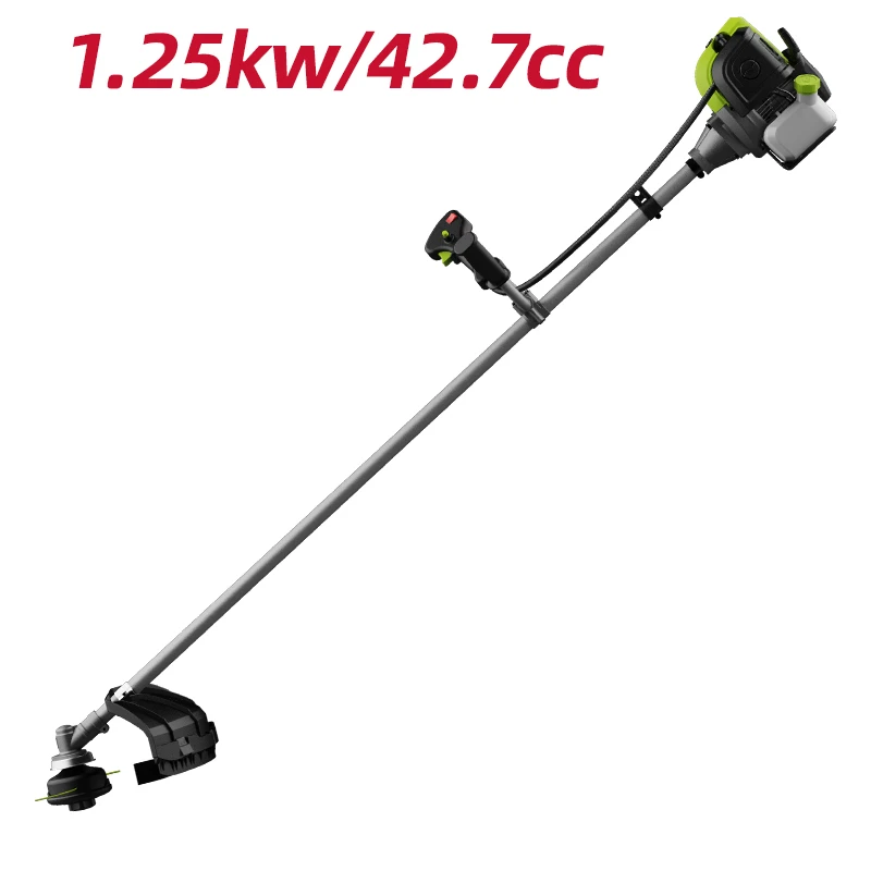 EDE-GT255-5 Professional Gasoline Grass Trimmer - 42.7CC, 1250W High Power, Heavy-Duty Petrol Brush Cutter for Commercial Landscaping and Tough Weeds (GREEN)