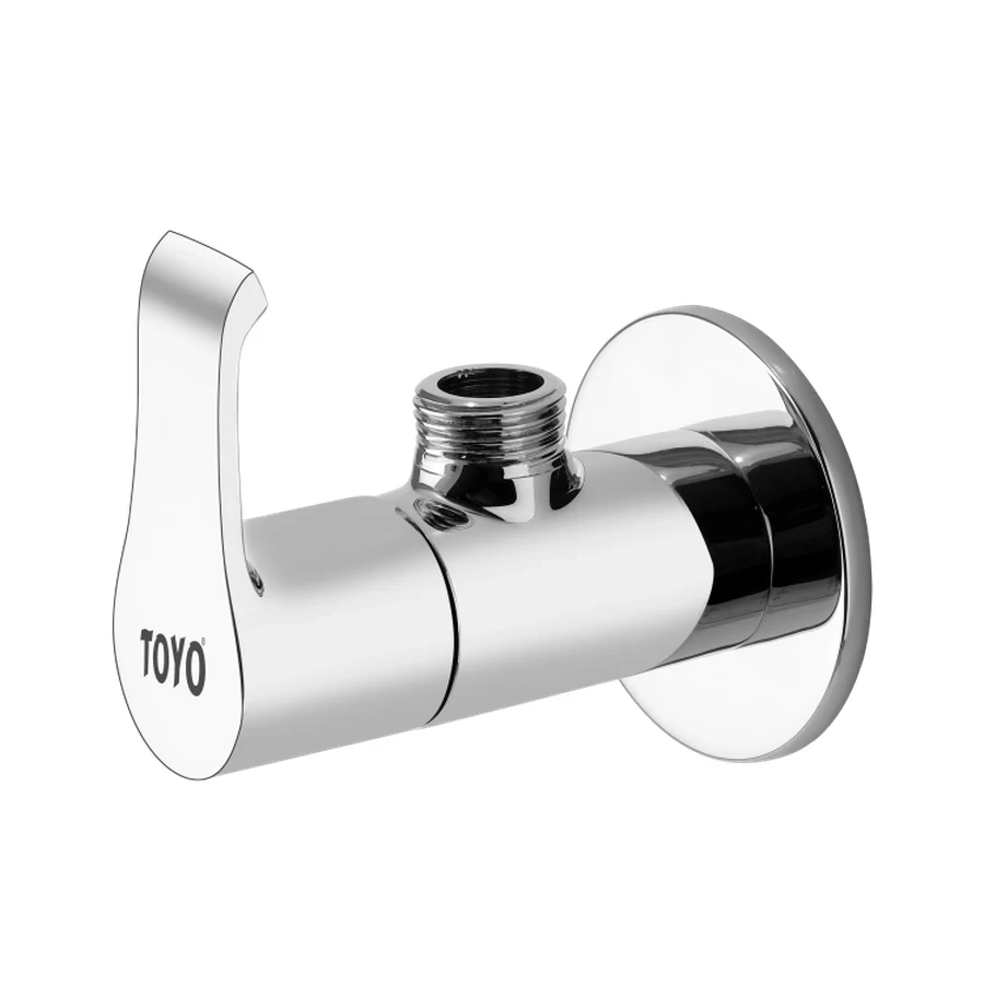 TOYO AL-51504 Angle Valve - Single Outlet, Premium Brass Body, CP Chrome Finish