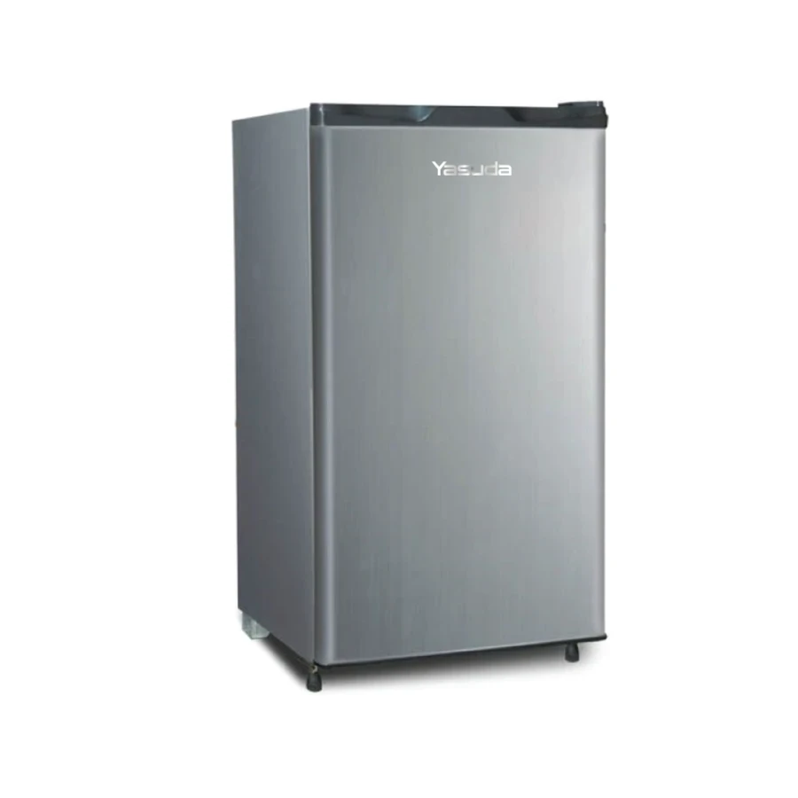 Yasuda YSGS110SH 110 Litre Single Door Refrigerator | Silver Hairline Stainless Steel | A++ Energy Saving | Toughened Glass