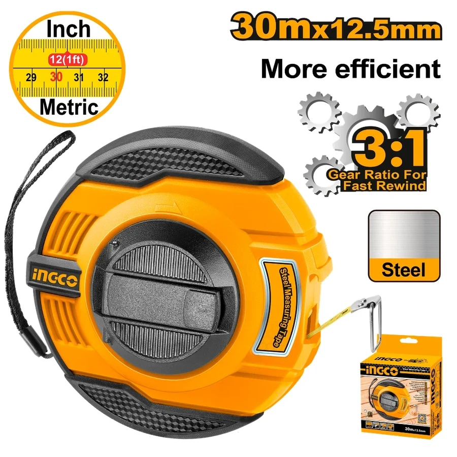 Professional Long Steel Measuring Tape | HSMT8430 | 30m Industrial Series