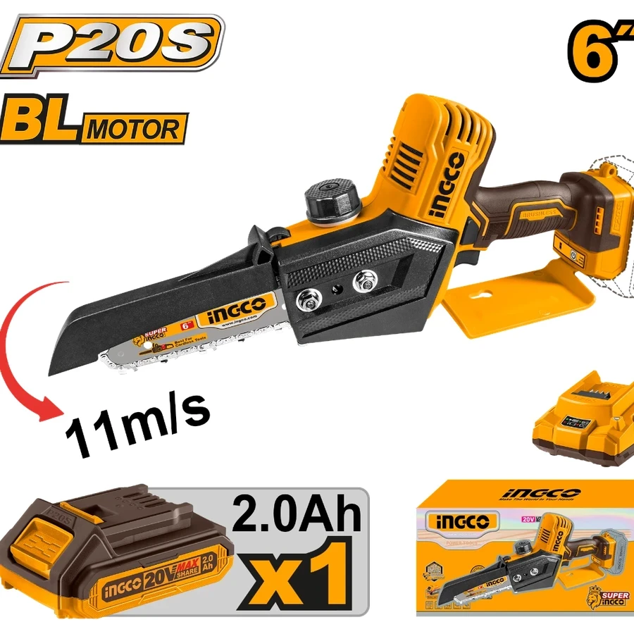 Cordless Mini Chain Saw | CGSLI20685 | 20V Brushless | 6" High-Speed Pruning Saw