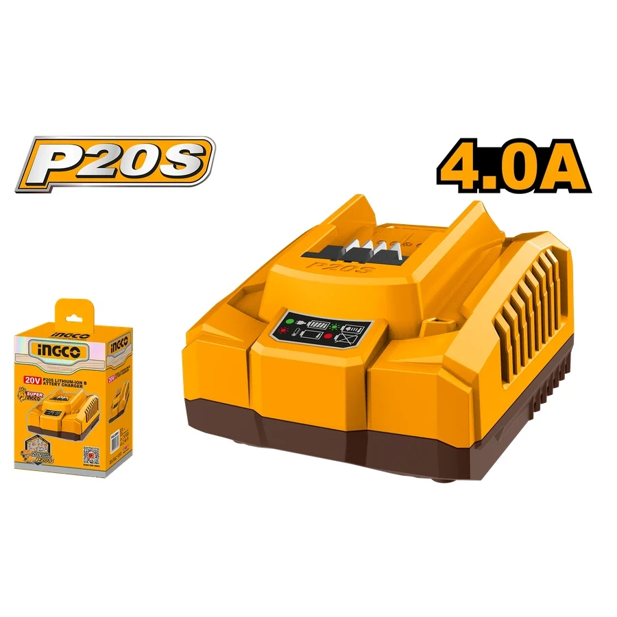 INGCO P20S Fast Intelligent Charger | 21V 4A Ultra-Rapid Output | FCLI20411