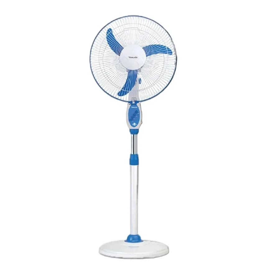 Yasuda YS-ST940H Blue/Red 16-Inch High Speed Stand Fan | 2100 RPM Jet Speed | 100% Copper Motor | 3-Speed with Timer