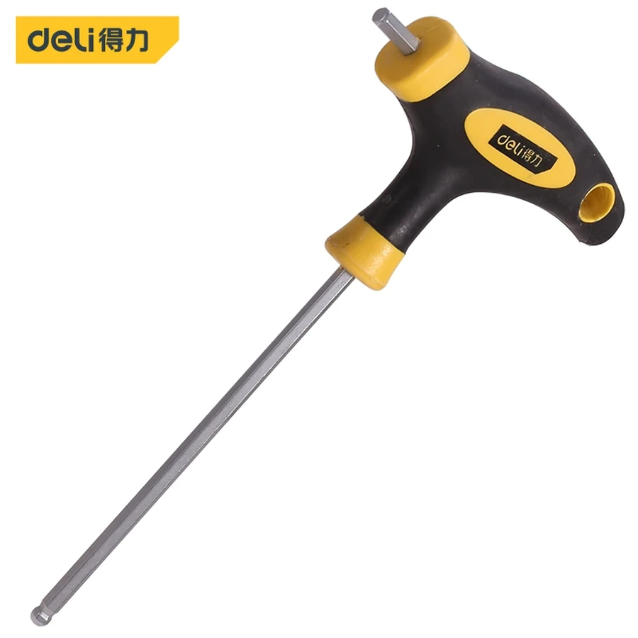 DL2273 Professional T-handle Hex Key 4mm - Ergonomic Grip for High Torque and Comfort, Ideal for Rapid Fastening in Electronics and Assembly (Single Tool)