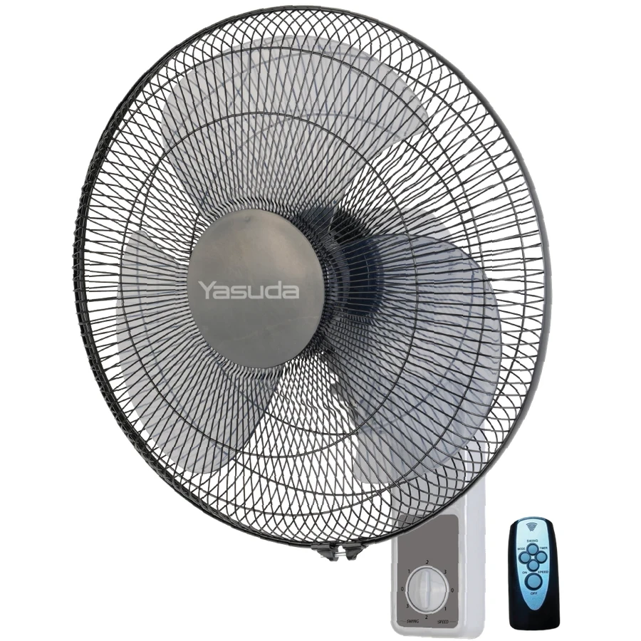 Yasuda YS-WF777AR 16-Inch High Speed Wall Fan | Full Wireless Remote Control | 400mm Sweep | High-Velocity Airflow | Wall Mounted