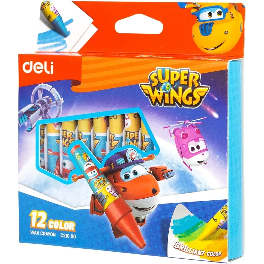 Deli EC21000 Wax Crayon Set - Vibrant Multicolor Art Supplies for Kids, Perfect for Coloring Books, Drawing, and School Projects