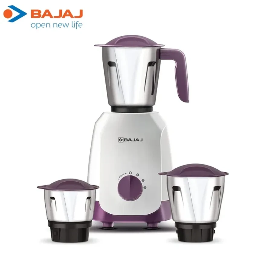 Bajaj Ninja Series Carve (410578) Mixer Grinder & Centrifugal Juicer | 750W | Purple | 3 Jars | Overload Protection